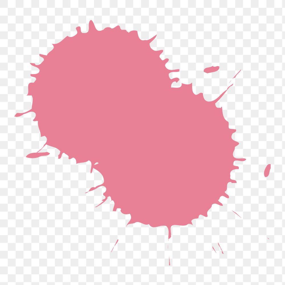 Pink color splash png sticker, transparent background. Free public domain CC0 image.