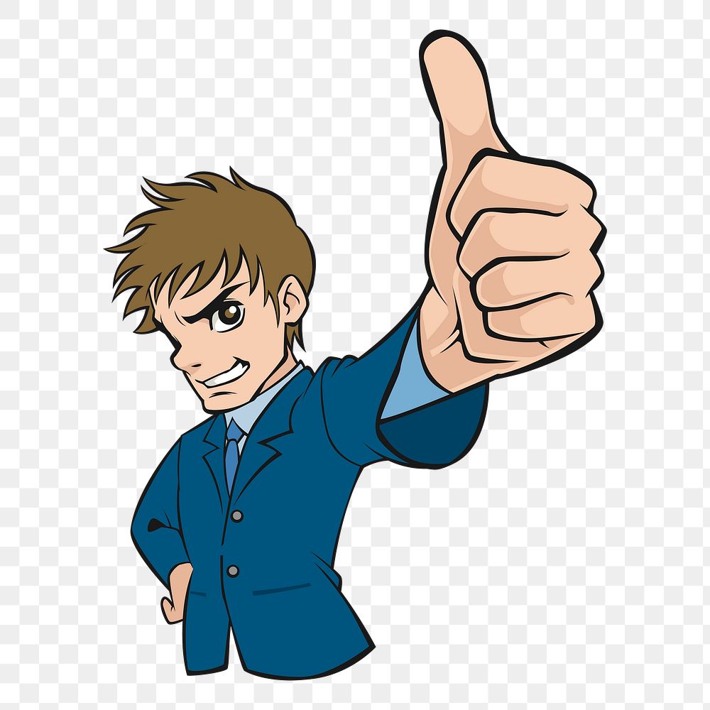 Businessman thumbs png sticker, transparent | Free PNG - rawpixel