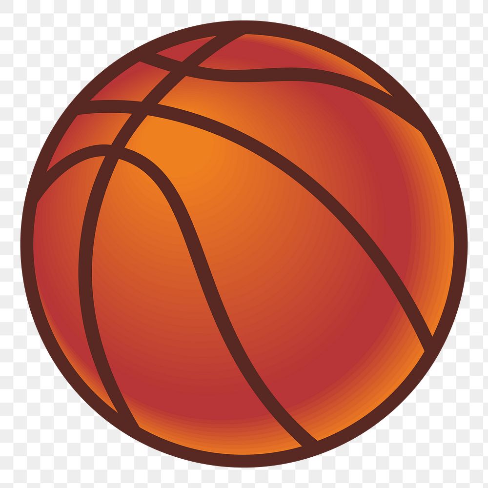 Basketball  png clipart illustration, transparent background. Free public domain CC0 image.