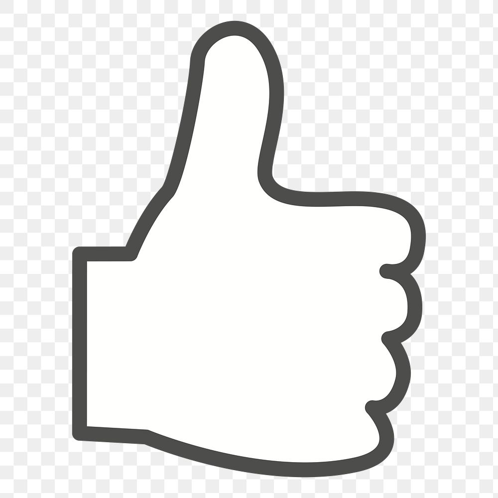 Thumbs up png sticker, transparent background. Free public domain CC0 image.