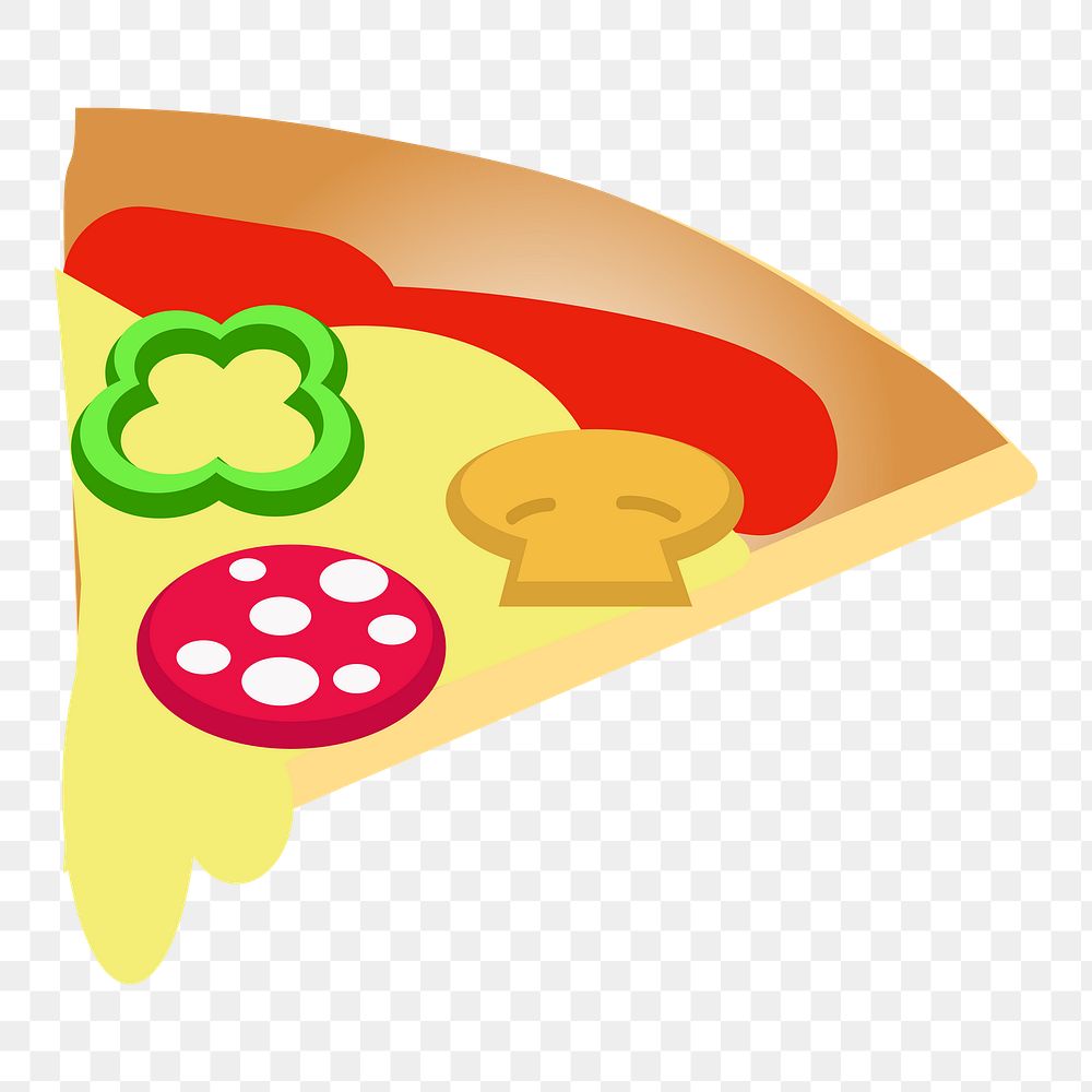 Pizza png sticker, transparent background. Free public domain CC0 image.