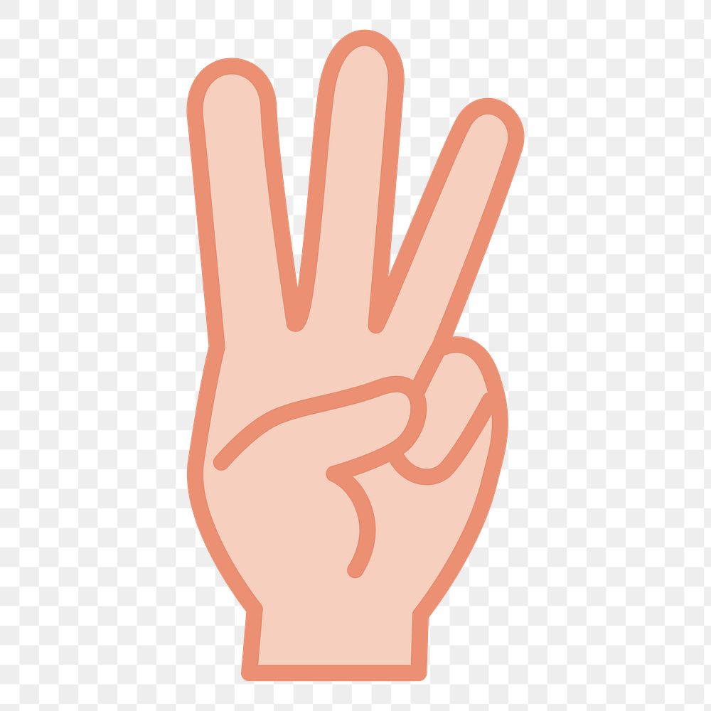 Hand sign png sticker, transparent background. Free public domain CC0 image.