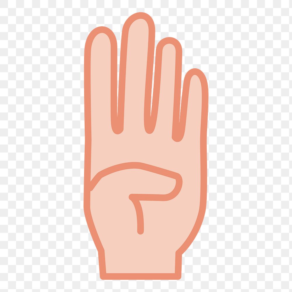 Hand sign png sticker, transparent background. Free public domain CC0 image.