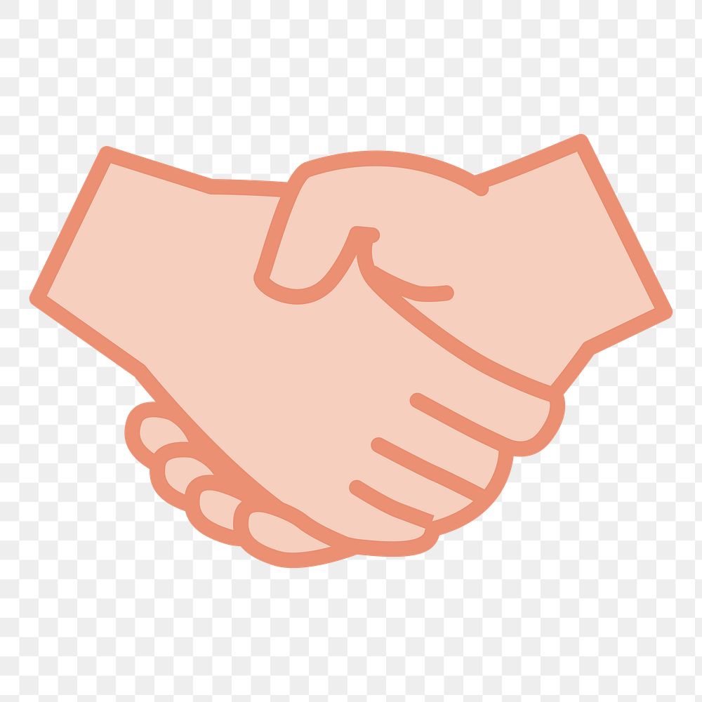 Handshake png sticker, transparent background. Free public domain CC0 image.