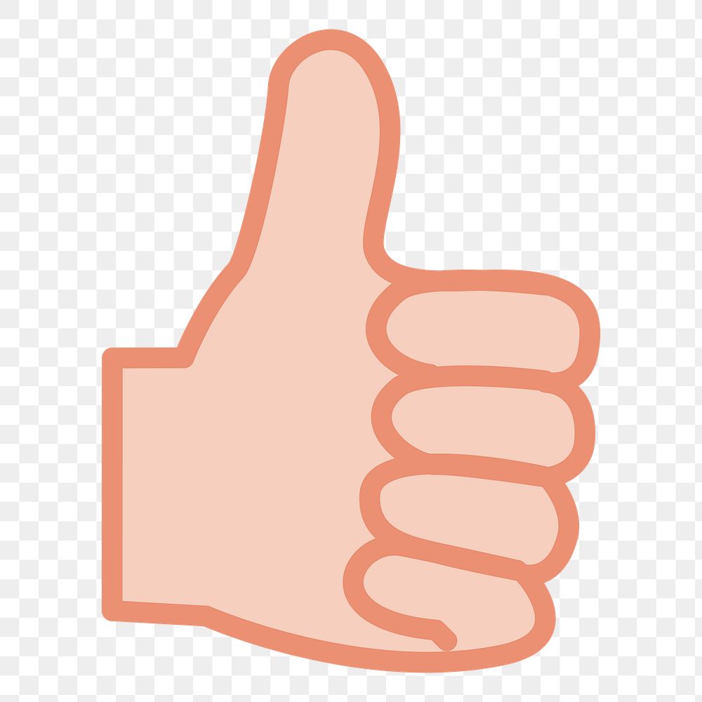 Thumbs up png sticker, transparent background. Free public domain CC0 image.