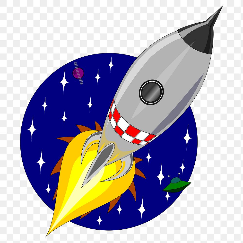 Spacecraft  png clipart illustration, transparent background. Free public domain CC0 image.