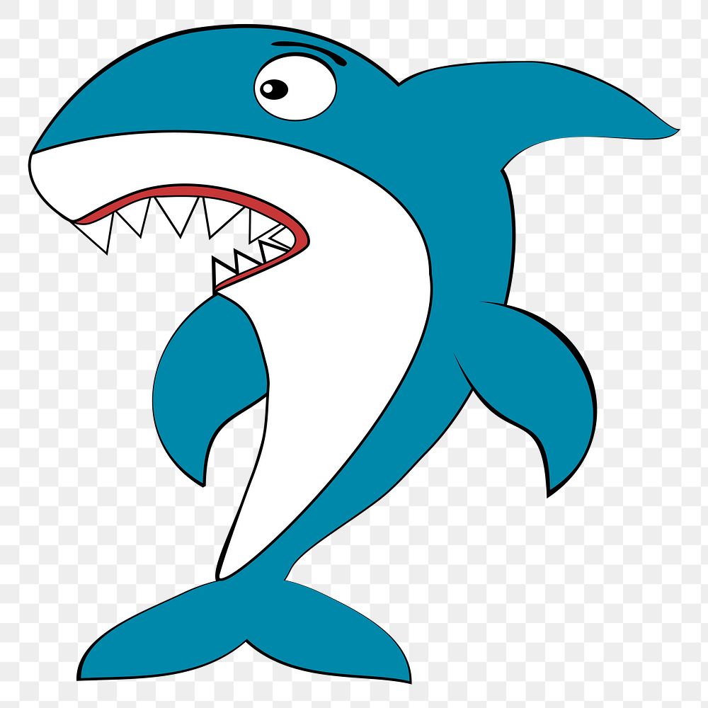 Shark png illustration, transparent background. Free public domain CC0 image.