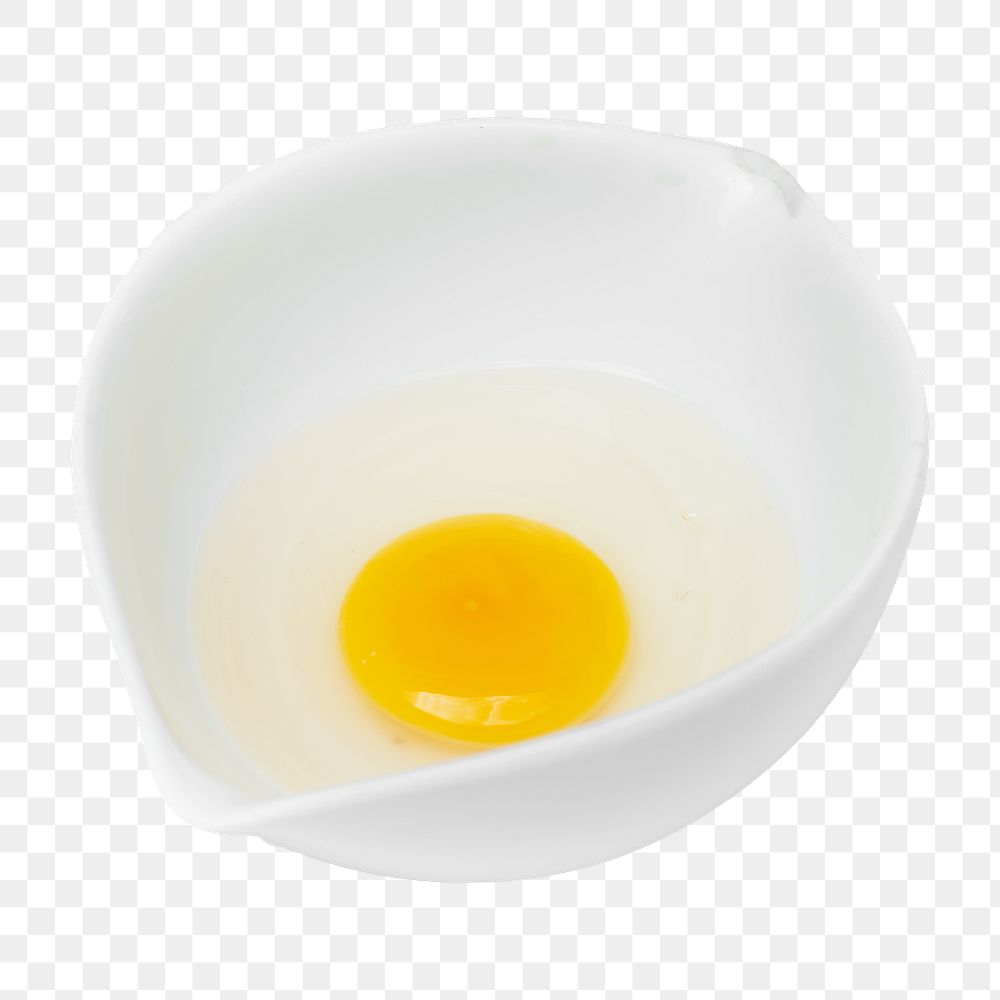 Fresh egg yolk png food sticker, transparent background