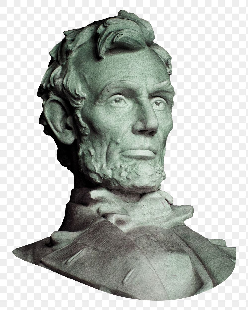 Abraham Lincoln statue png sticker, transparent background
