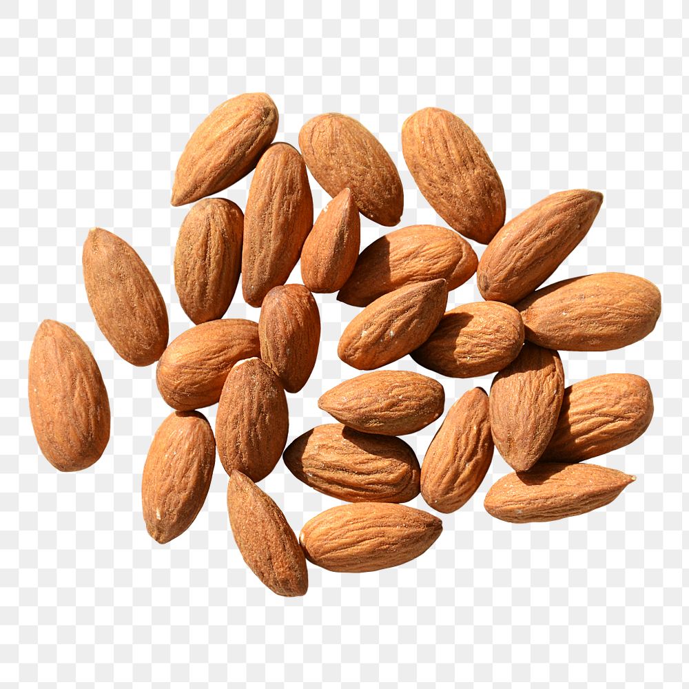Almond nuts png sticker, transparent background