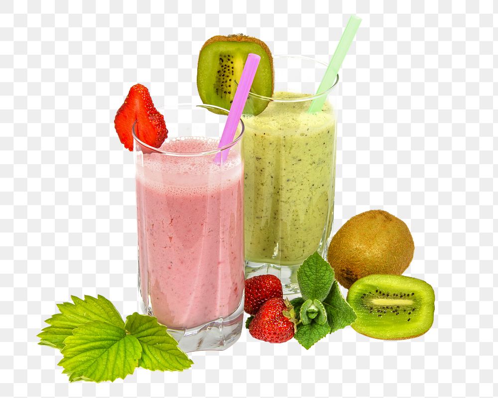 Fruity smoothie drinks png sticker, transparent background
