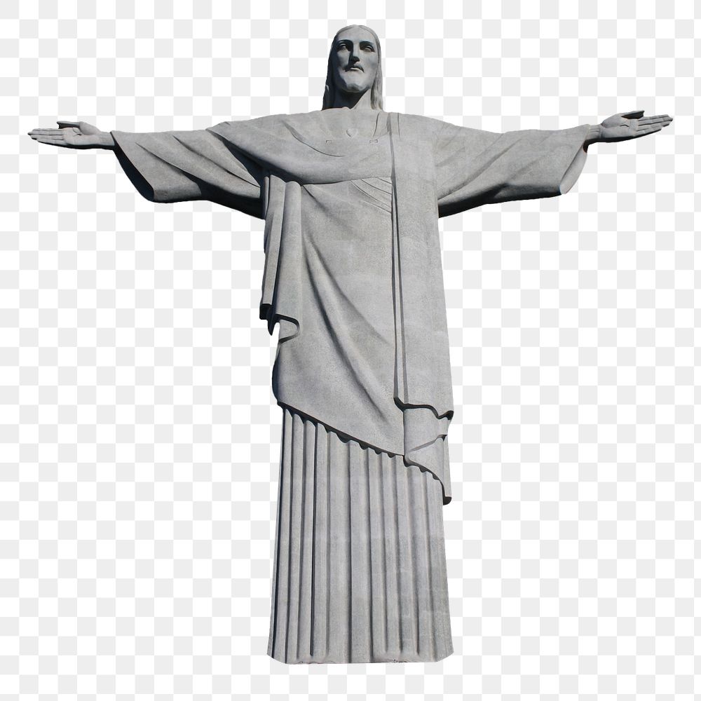 Christ the Redeemer png sticker, transparent background