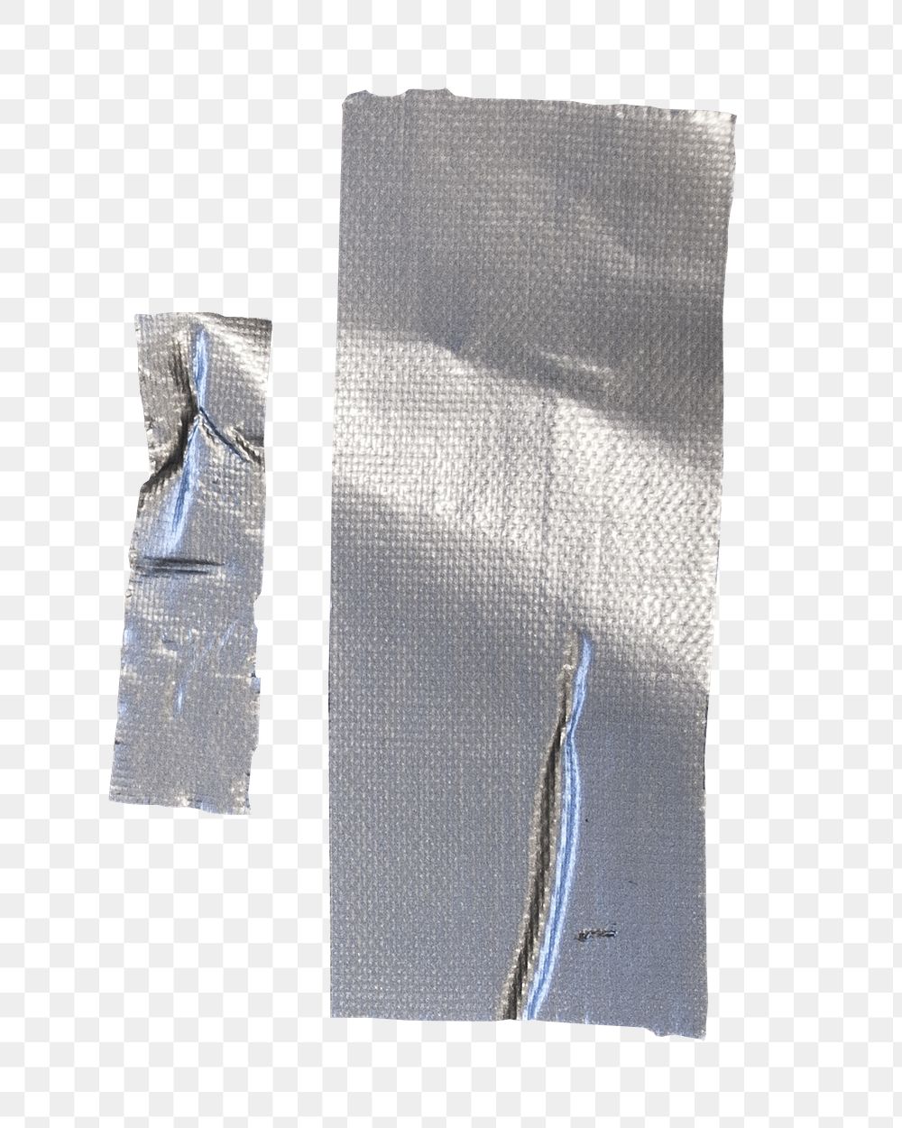 Png silver duct tape  sticker, transparent background