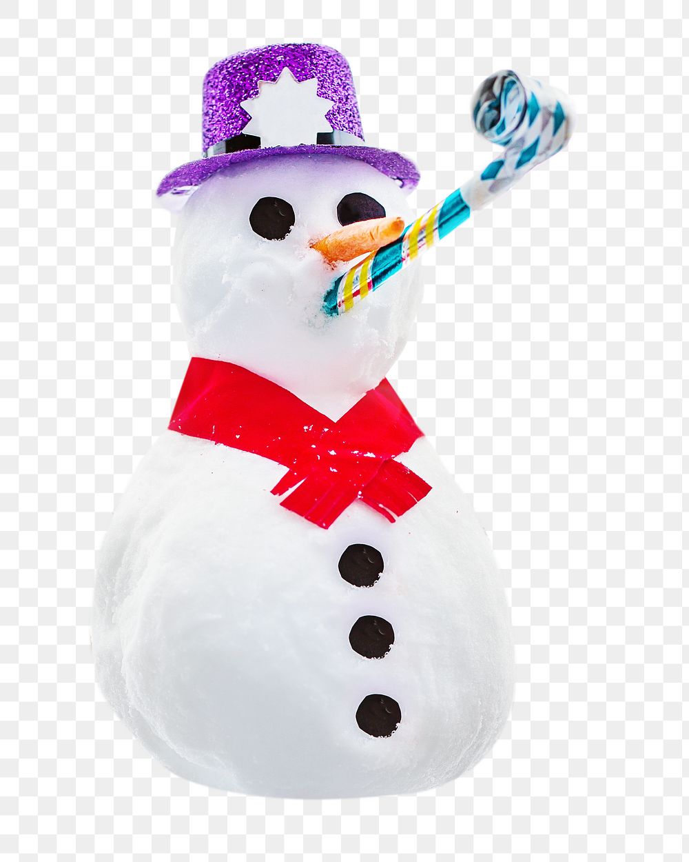 Party snowman png sticker, transparent background