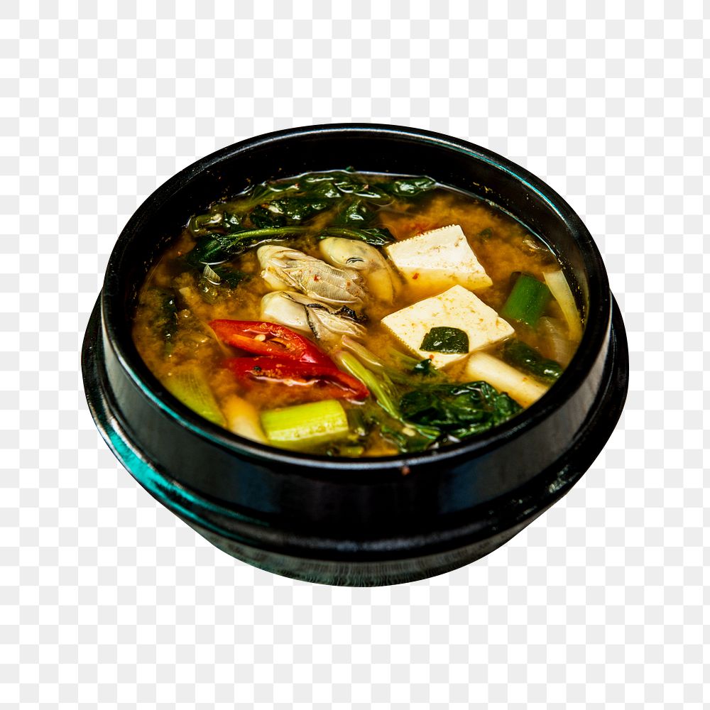 Korean soup png sticker, transparent background