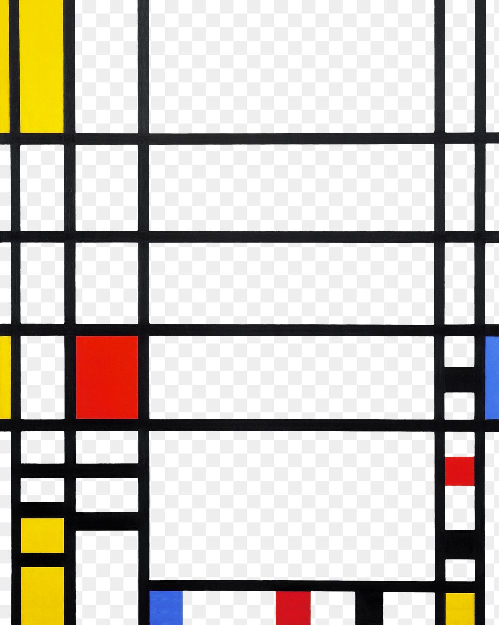Png Mondrian&rsquo;s Trafalgar Square, Cubism art, transparent background.   Remixed by rawpixel.