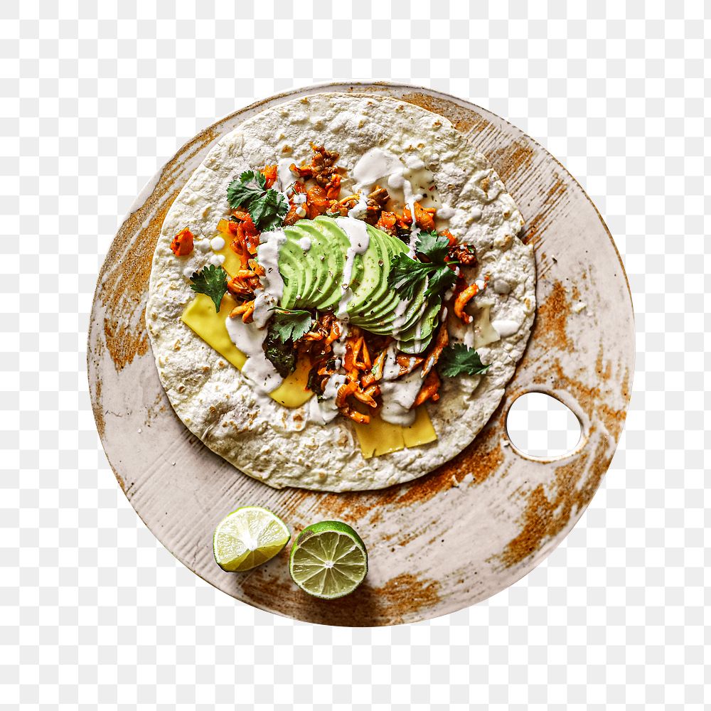 Mexican wrap png sticker, transparent background