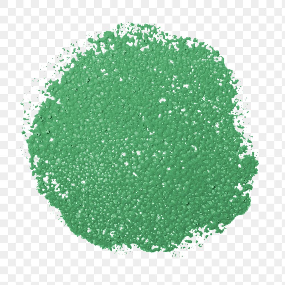 Png green sponge paint sticker, transparent background