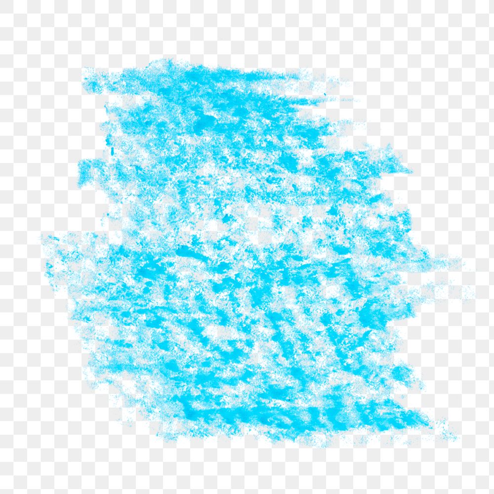 Blue crayon  png texture sticker, transparent background