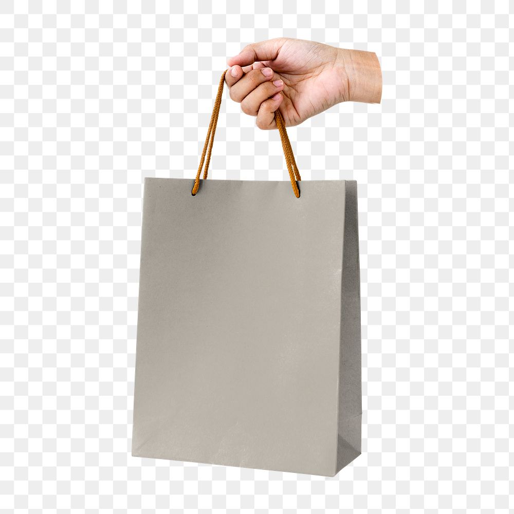 Paper bag  png sticker, transparent background