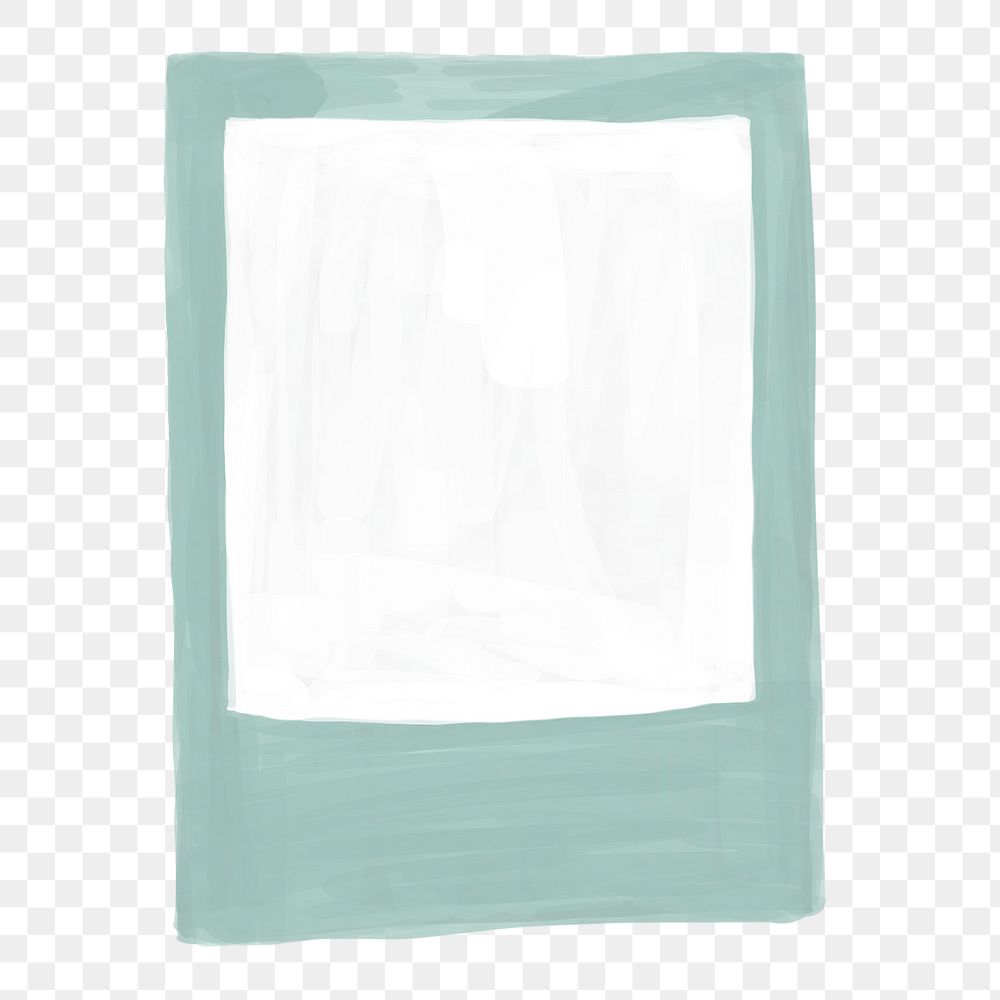 Instant film photo png sticker, stationery doodle, transparent background