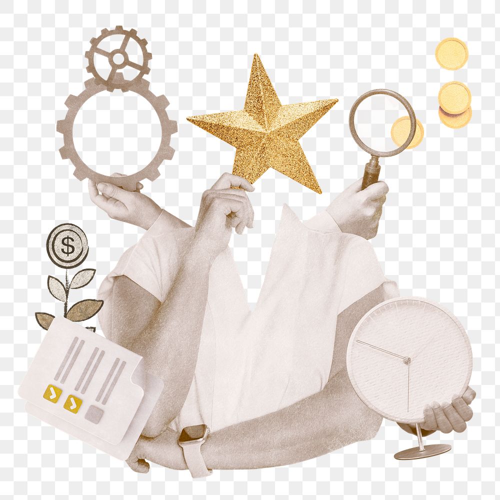 SEO analysis png sticker, mixed media transparent background
