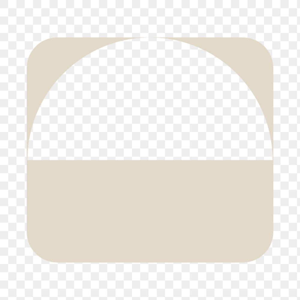 Beige badge png business logo element sticker, transparent background