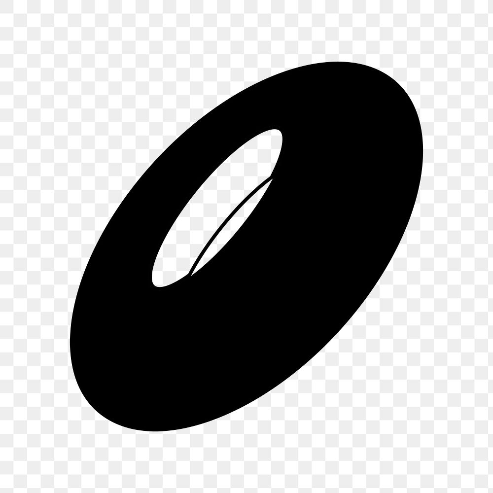 Black wheel png tor geometric shape sticker, transparent background