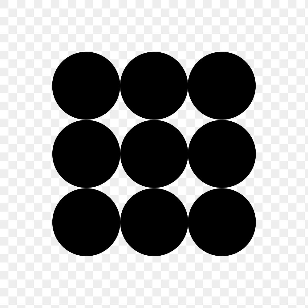 Black dots png shape sticker, transparent background