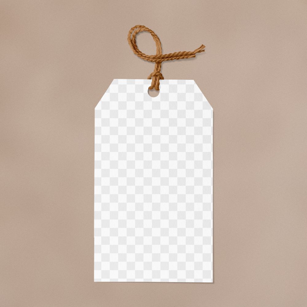 Tag label png transparent mockup