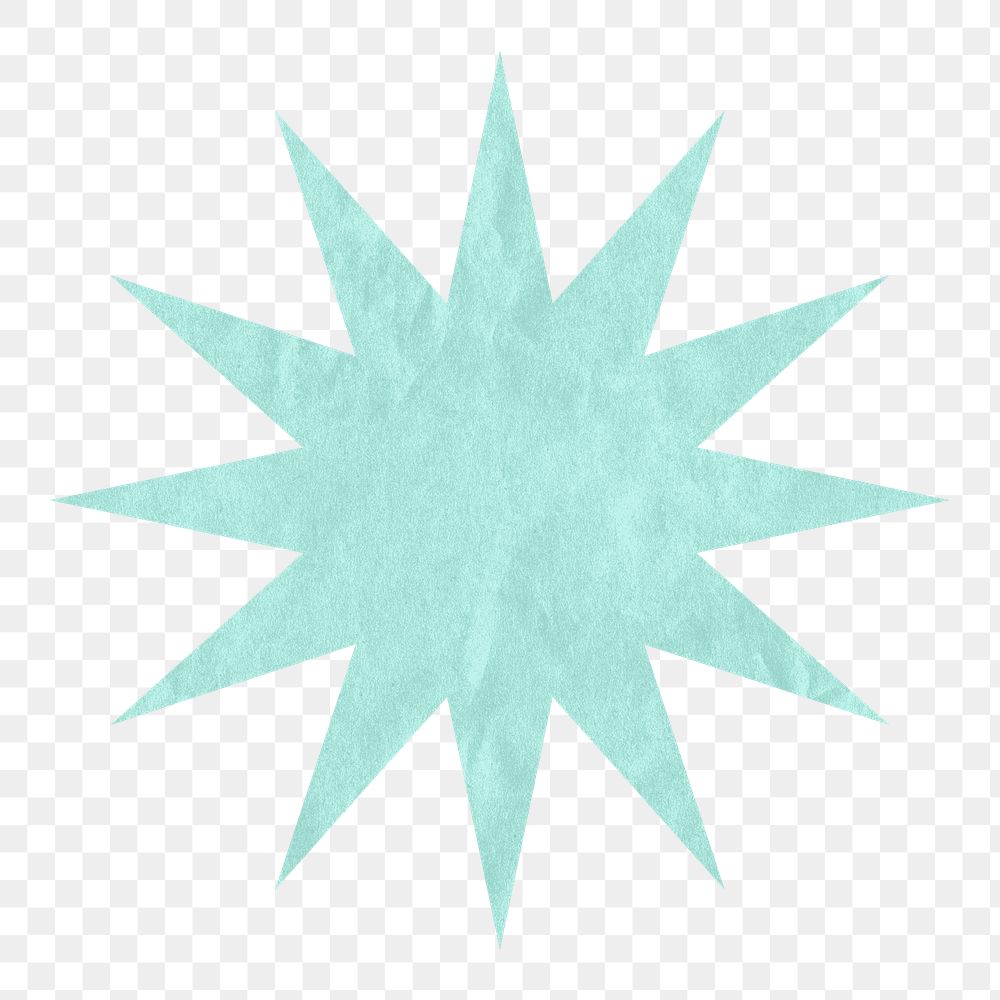 PNG Starburst, geometric shape element, transparent background