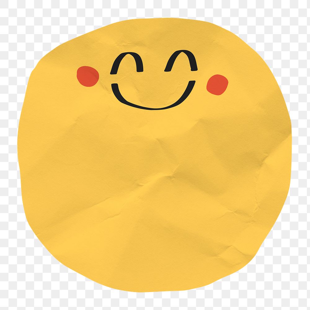 Smiling emoji png sticker, transparent background