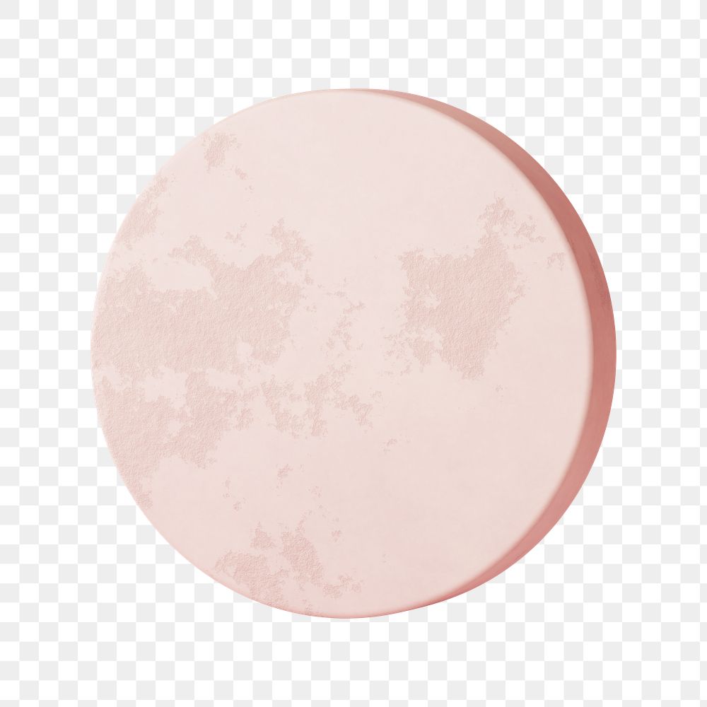 Pink cylinder shape png sticker, 3D element, transparent background
