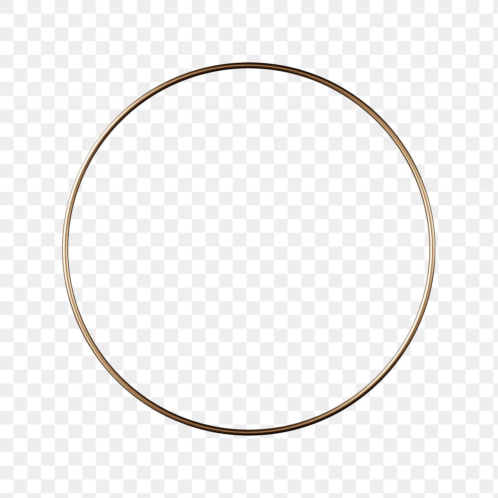 3D circle png frame, transparent background