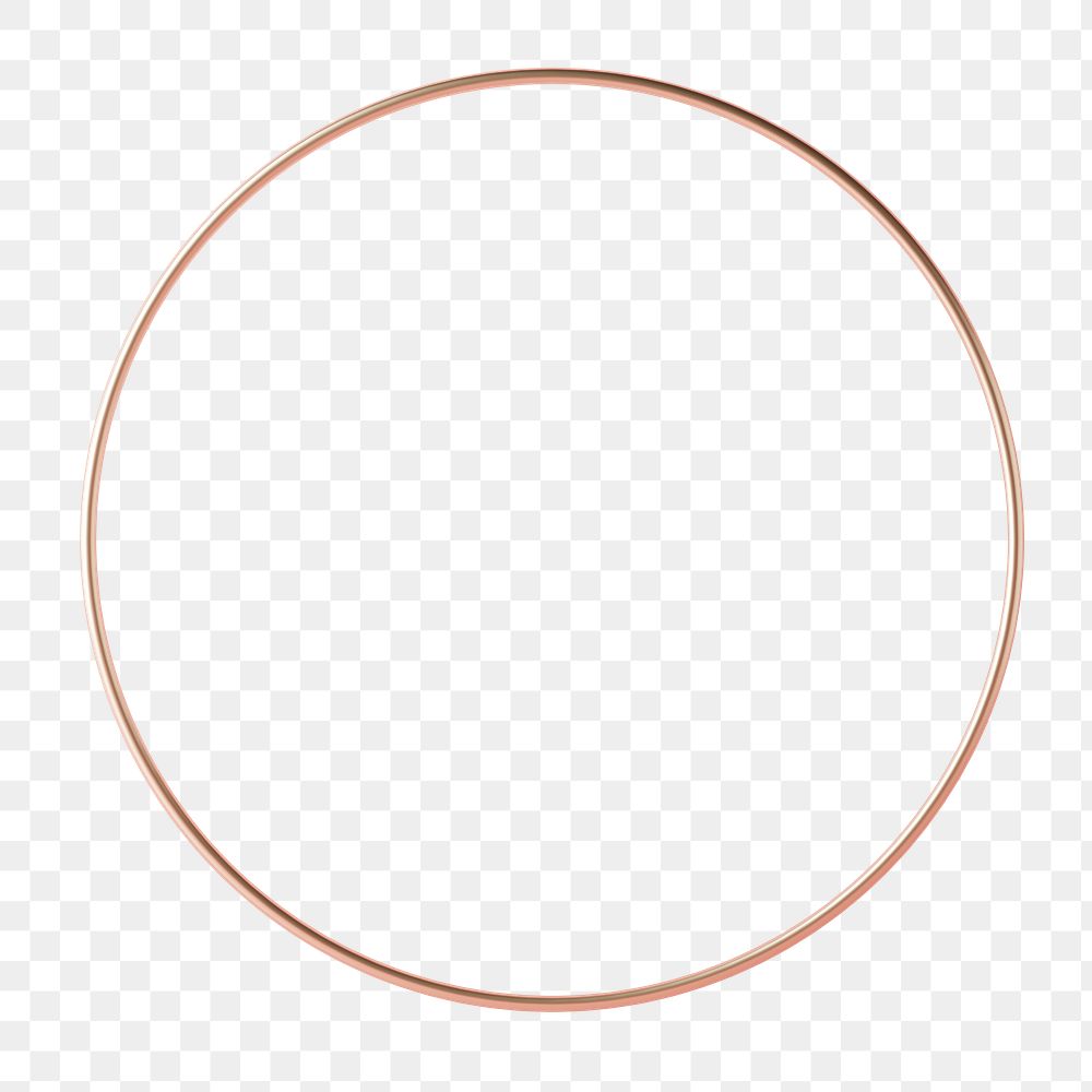 3D circle png frame, transparent background