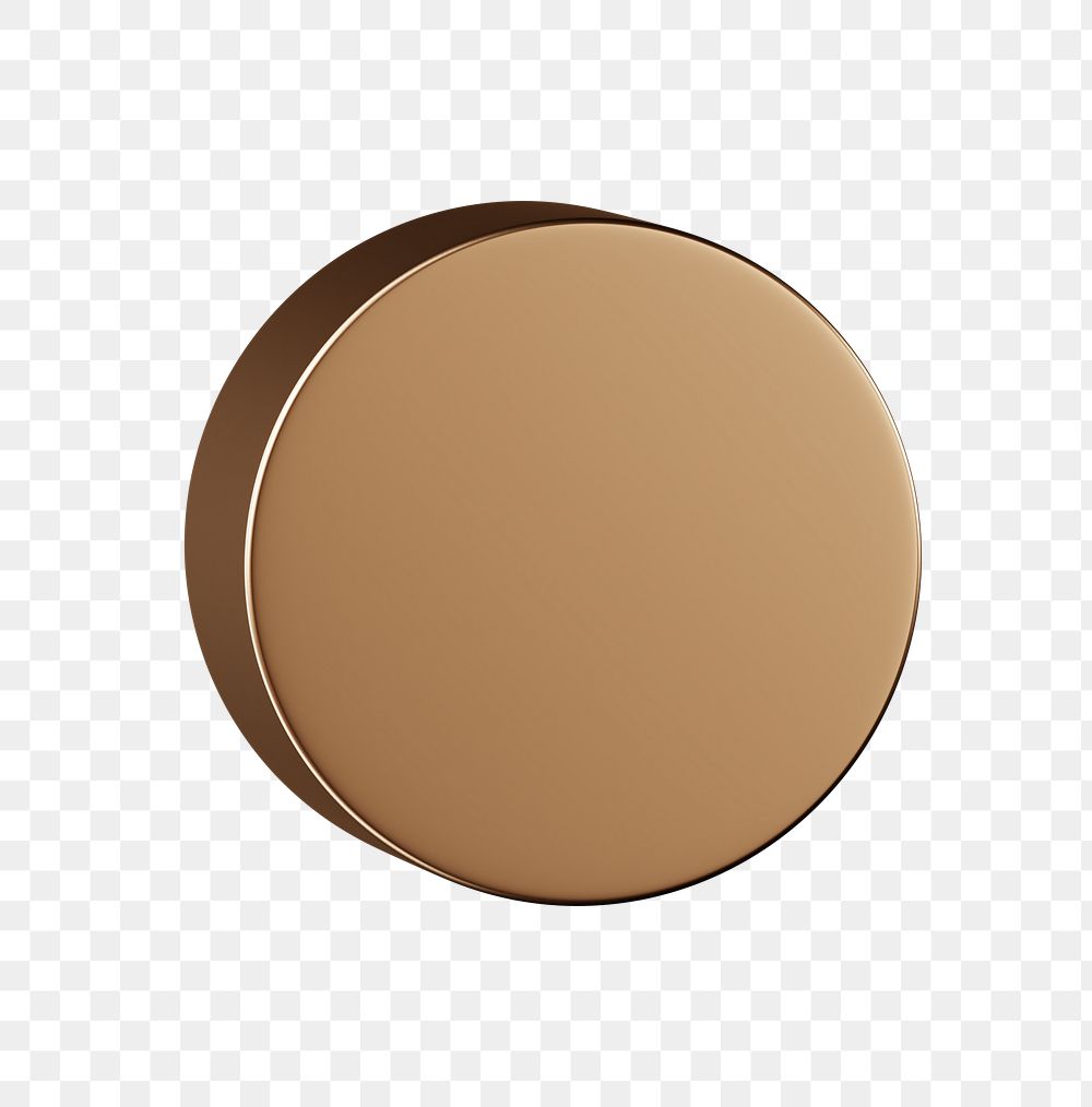 Brown cylinder shape png sticker, 3D element, transparent background