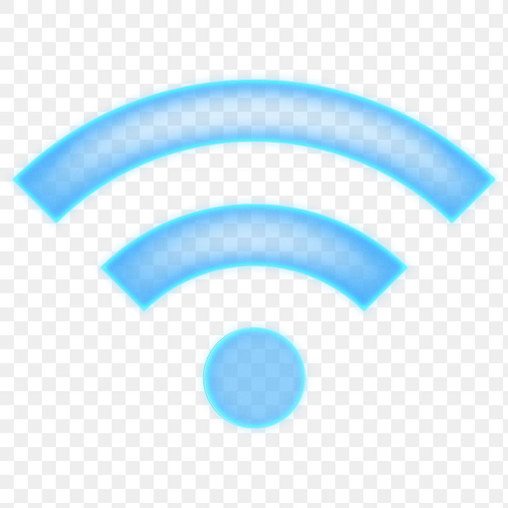 Wifi png blue icon, transparent background