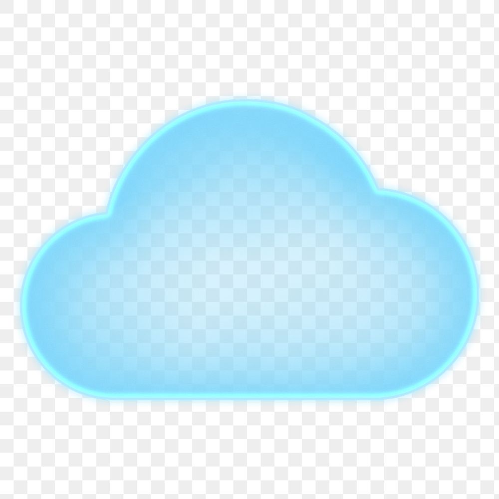 Blue cloud png, transparent background