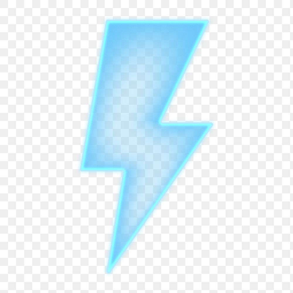 Blue bolt png power lightning, transparent background