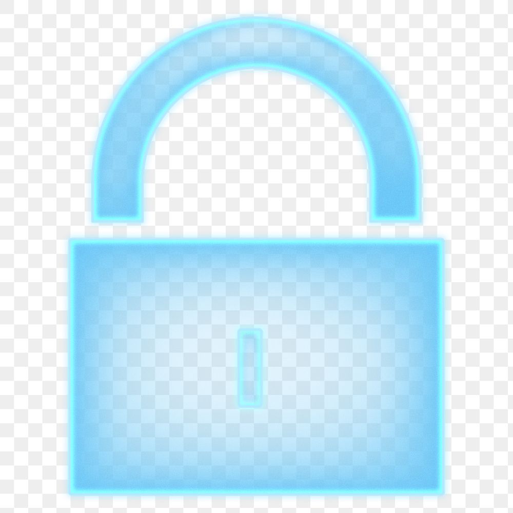 Cybersecurity png blue icon, transparent background