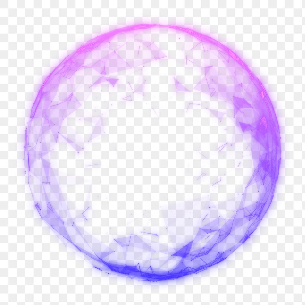 Metaverse sphere png element, transparent background