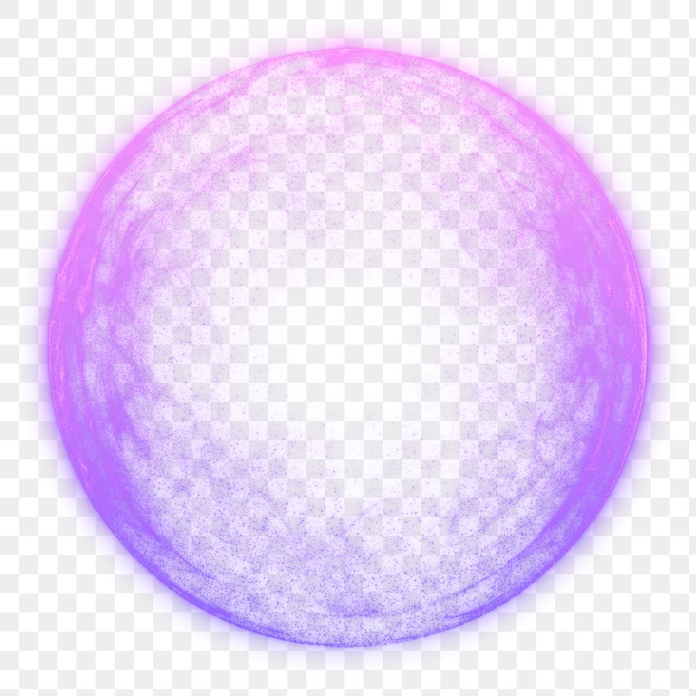 Purple digital sphere png element, transparent background