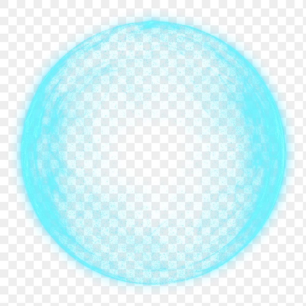 Blue digital sphere png element, transparent background