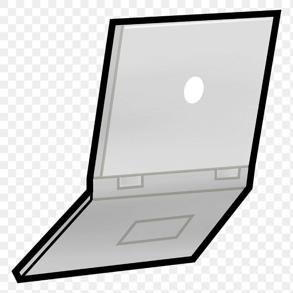 Laptop digital device png sticker, transparent background