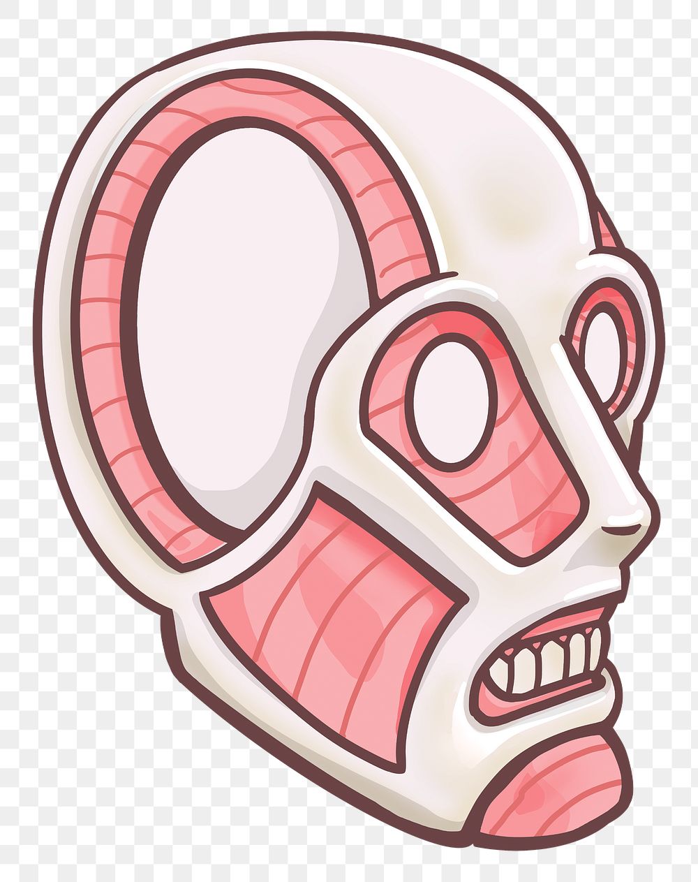 Human head png sticker, transparent background