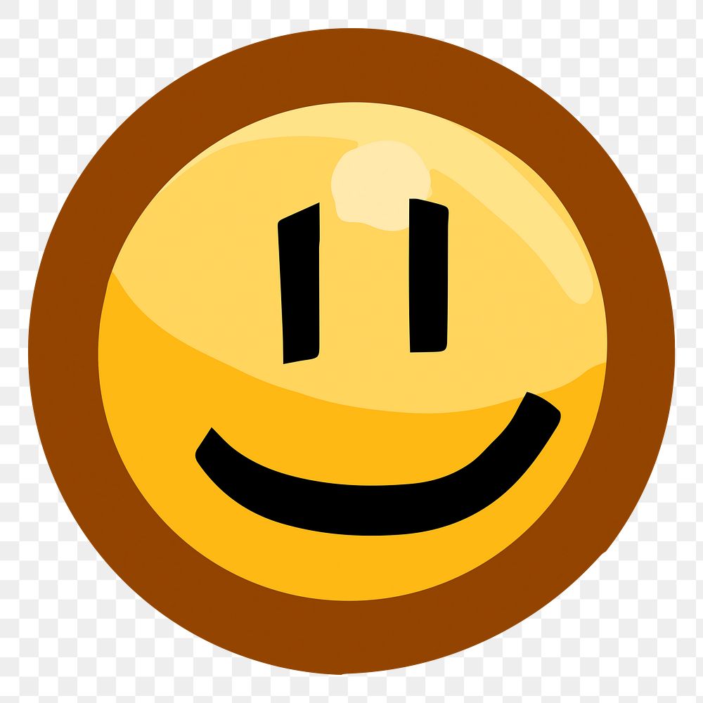 Smiling emoticon png sticker, transparent background