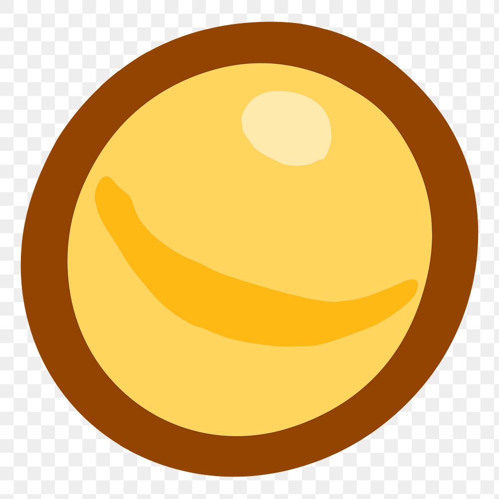 Yellow circle shape png sticker, transparent background