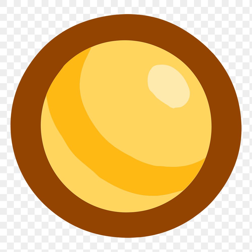 Yellow circle shape png sticker, transparent background