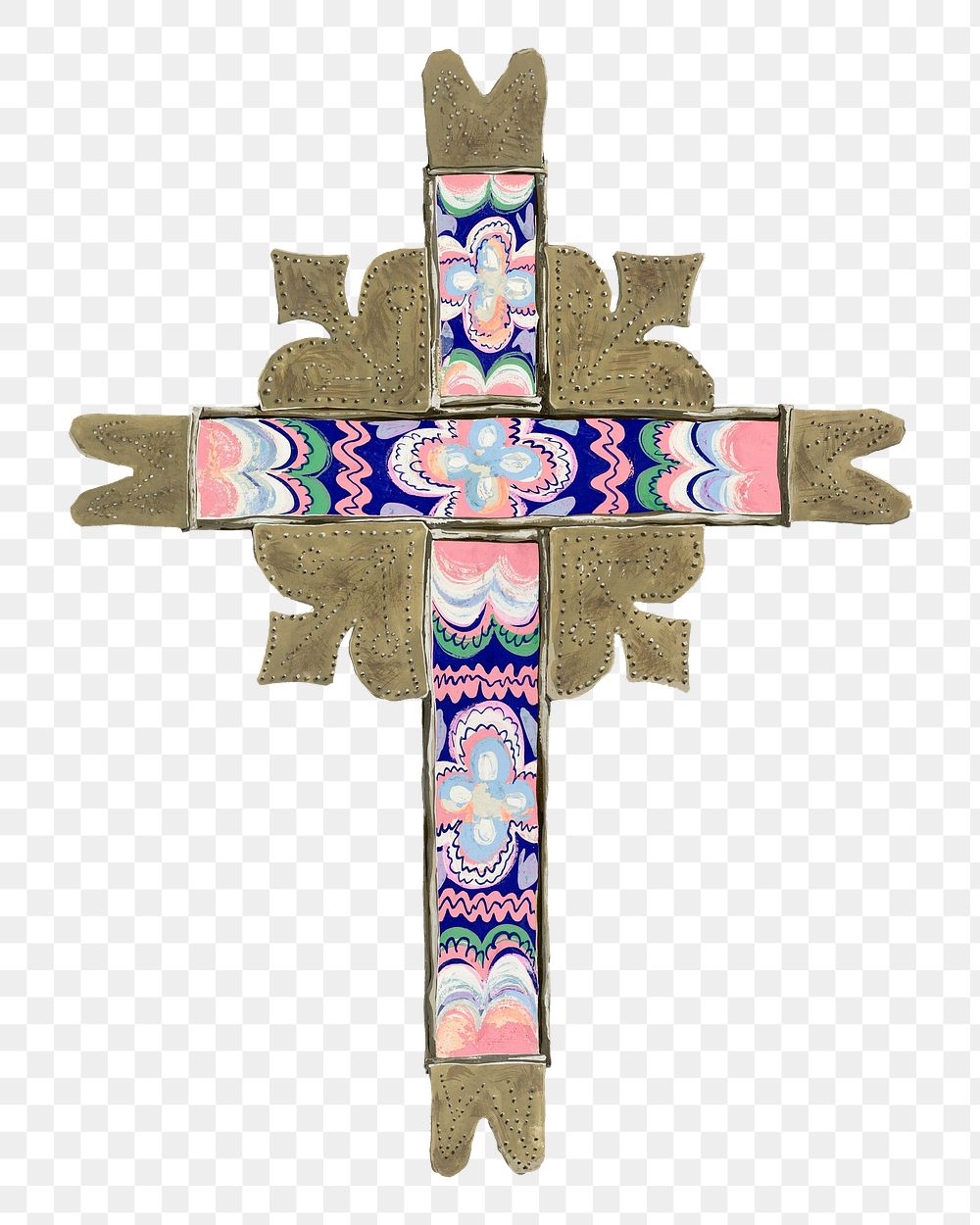 Cross png on transparent background, remixed by rawpixel