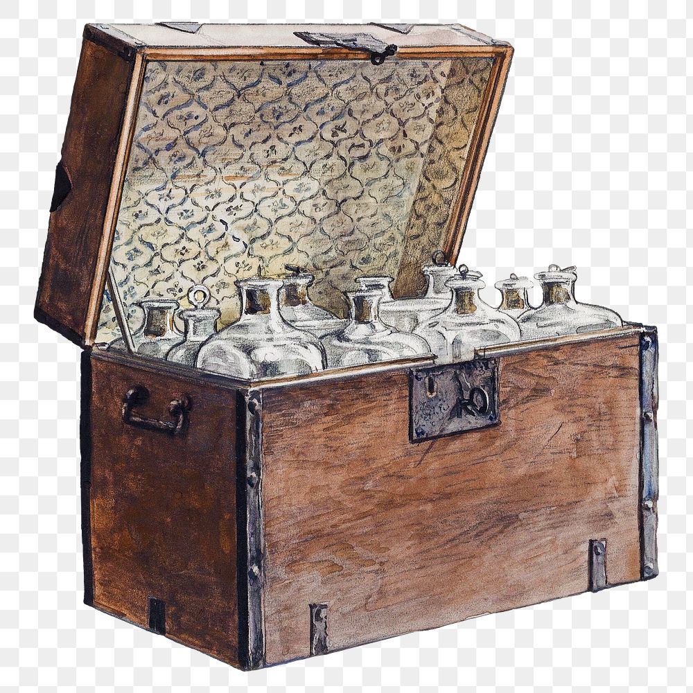 Medicine bottle chest png on transparent background, remixed by rawpixel